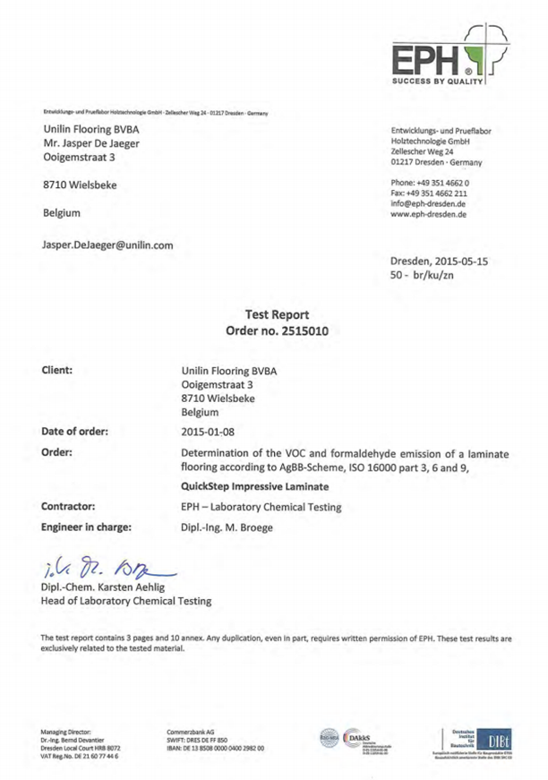 甲醛&VOC檢測（強(qiáng)化復(fù)合地板）